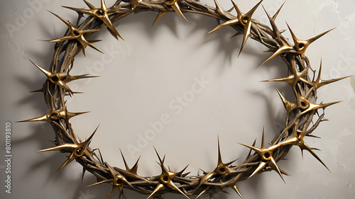 Jesus thorn wreath. Suffering, charity, religion and faith.