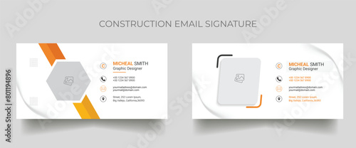 Medical Email Signature or Vector Design template, Corporate mail business email signature banner,