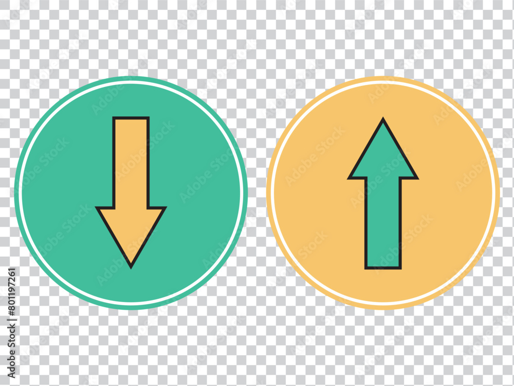 Up and down arrow vector isolated. EPS 10. Up and down arrow vector isolated. EPS 10.