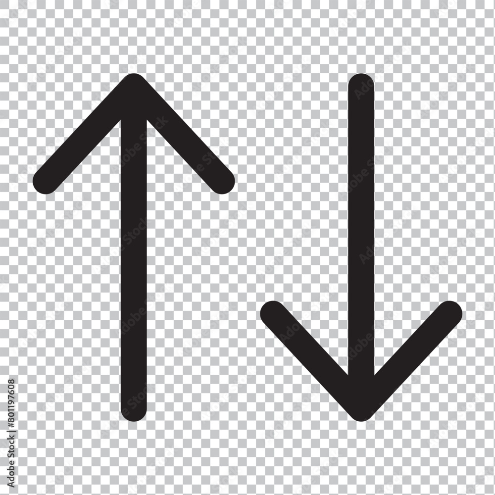 Up and down arrow vector isolated. EPS 10. Up and down arrow vector isolated. EPS 10.