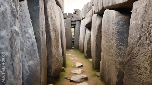 ancient dolmen, megalithic masonry.