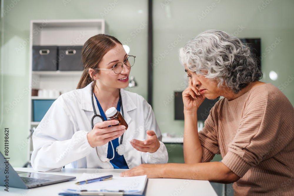 Caucasian female psychiatrist sits at her desk, providing mental health consultations and therapy sessions to her patients with empathy and expertise. Caucasian female psychiatrist sits at her desk, providing mental health consultations and therapy sessions to her patients with empathy and expertise.