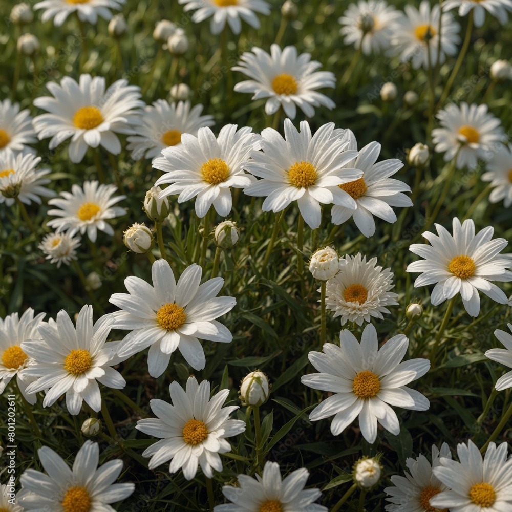 Fototapeta premium daisies in a garden