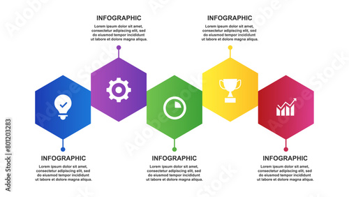 Workflow process roadmap timeline infographic design template vector design