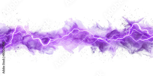 Purple electricity isolated on transparent background. photo