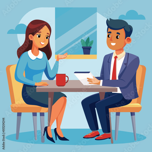 business-conversation--man-and-woman-at-the-table