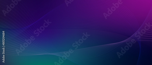 Flowing lines against a gradient of deep purples and blues, vector background
