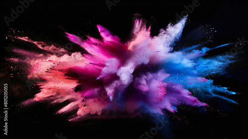 Dynamic Powder Explosion: Spectacular AI-Enhanced Moment of Chaos and Creation
