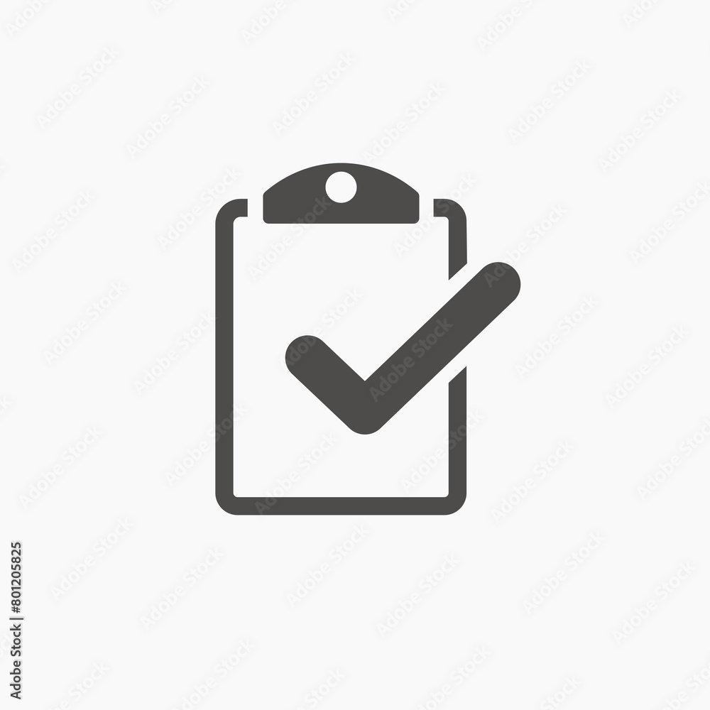 Document with checkbox, clipboard, checklist icon vector isolated Document with checkbox, clipboard, checklist icon vector isolated