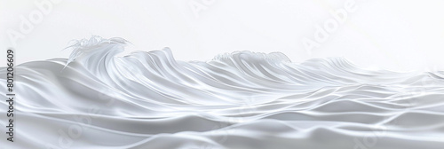 Frost white wave illustration, crisp and clean frost white wave on a white backdrop.