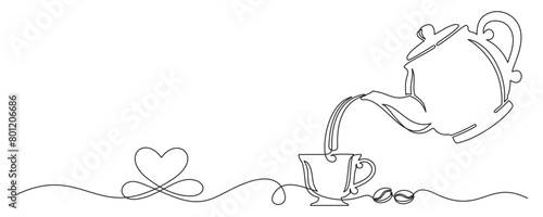 teapot and cup of coffee