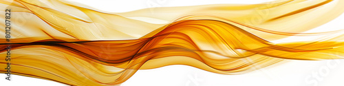 Honey gold wave abstract, warm and inviting honey gold wave flowing smoothly on a white background.