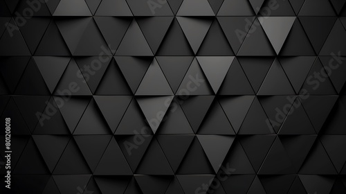 Abstract minimalistic geometrical background of black triangles