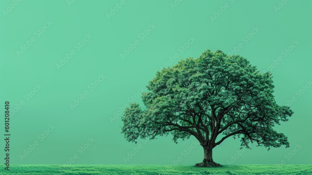A small tree growing on a green background. The concept of ecological Earth Day. A small tree growing on a green background. The concept of ecological Earth Day.