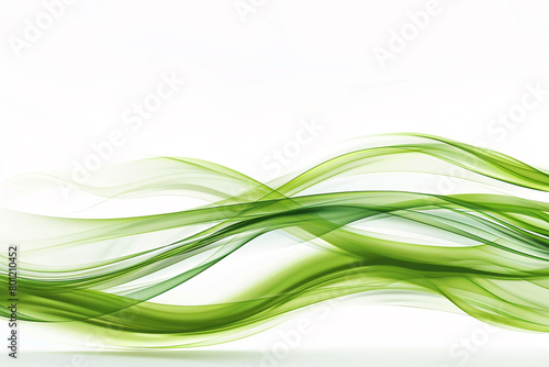 Olive green wave illustration, smooth and natural olive green wave on a white background.