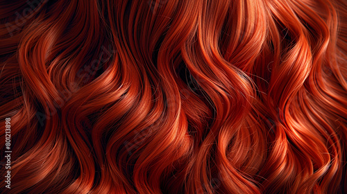 Ribbons of ruby-red hair flowing like rivers of fire, each strand a testament to the passion of the soul