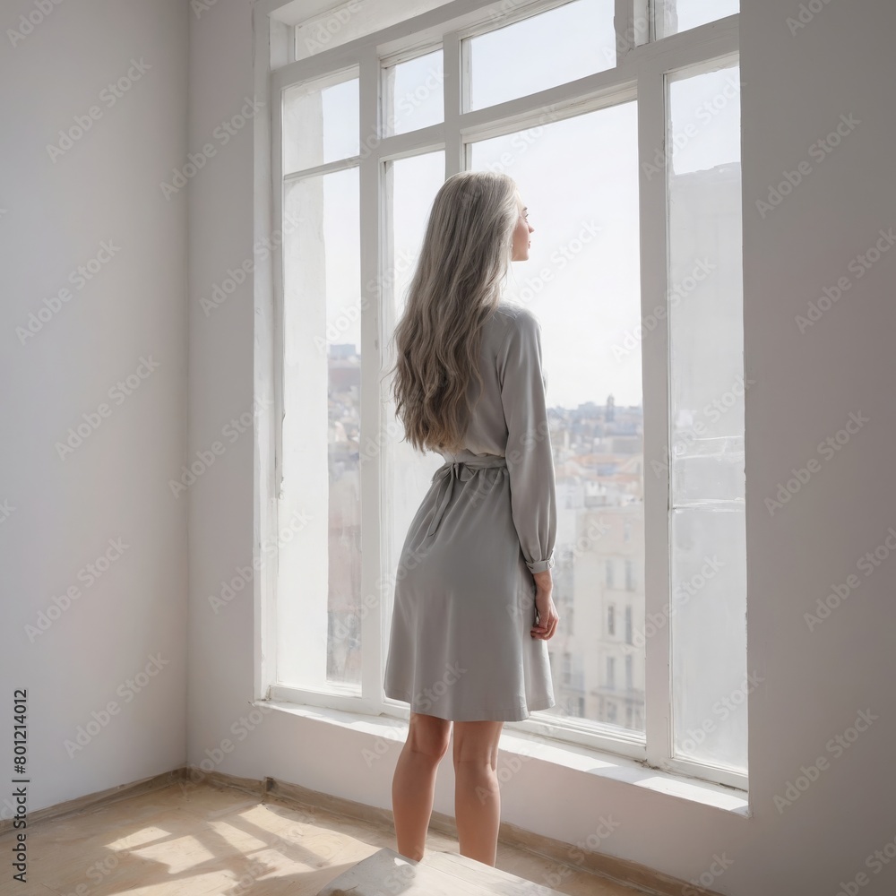 woman looking out window woman looking out window