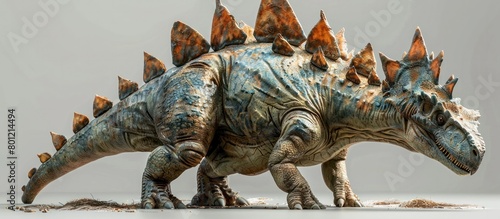 Vibrant D Rendering of a Stegosaurus A Prehistoric