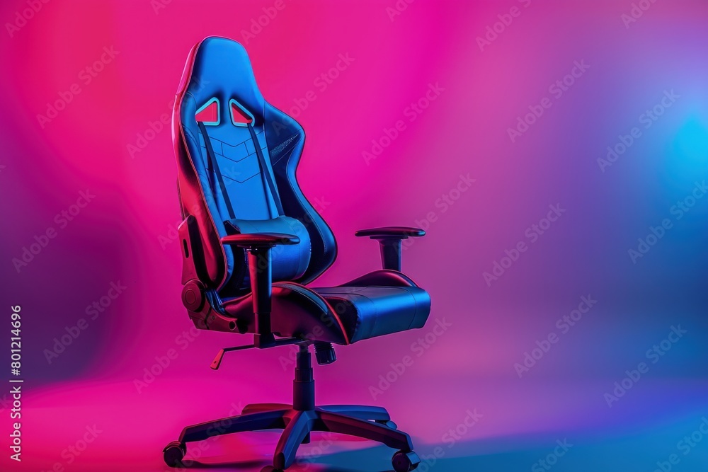 Gamer chair on gradient background, gaming concept, gamer. Gamer chair on gradient background, gaming concept, gamer.