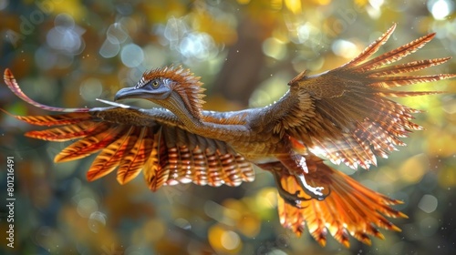 Archaeopteryx A D Rendering of the First Known Bird