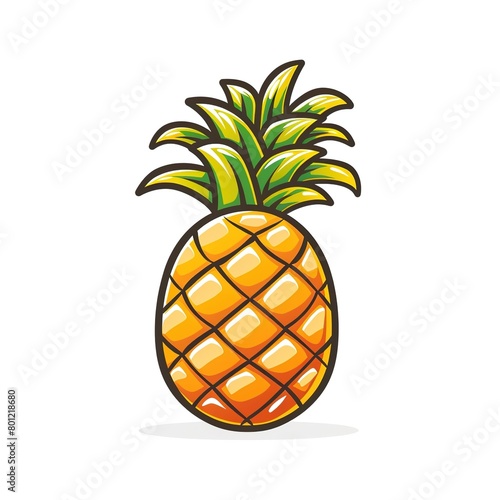 Pineapple on white background