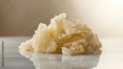 MDMA crystals on light background