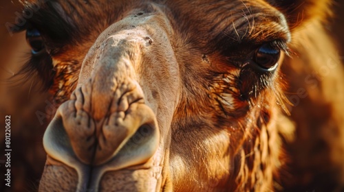 Macro shot of a camel