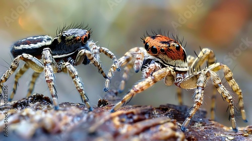 Canibalism jumping spiders prey each other © Michael
