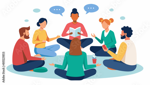 Participants engaging in a roleplaying exercise to understand and empathize with different perspectives at a reconciliation workshop.. Vector illustration