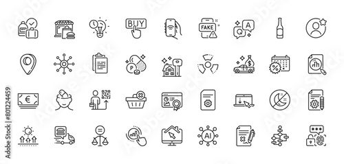 Best friend, Scroll down and Ethics line icons pack. AI, Question and Answer, Map pin icons. Clipboard, Depression treatment, Food market web icon. Vector