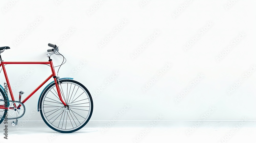 Fototapeta premium bicycle on white background