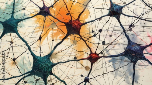 Concept of neurodiversity represented by an abstract network of interconnected lines   symbolizing the variety and complexity of human minds and the cognitive diversity in our society