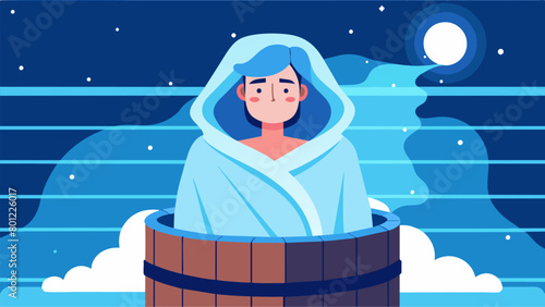 Wrapped in a fluffy towel a person emerges from an infrared sauna feeling refreshed and rejuvenated even on the dreariest of winter days..