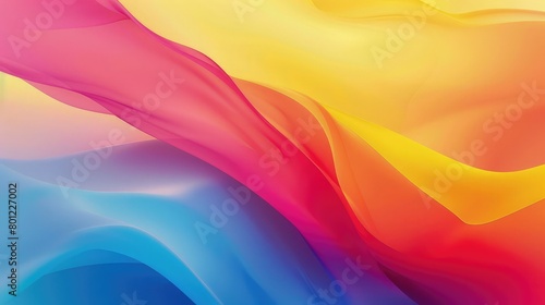 Design simple Cyan,red,yellow and blue gradient color illustration background very cool,Colorful fabric background. Abstract background of multicolored fabric.