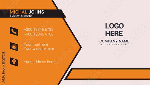 Creative corporate business card design template.