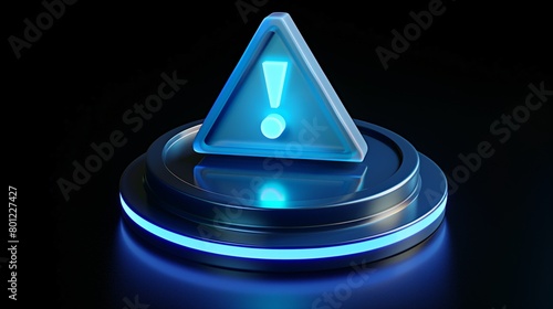 3D Warning Icon on a Dynamic Platform