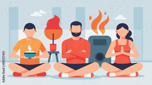 As the athletes sit in silence the only sounds are the faint crackling of the woodburning stove and the soft music playing in the background..