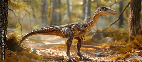 Vibrant D of a WellPreserved Coelophysis Fossil photo