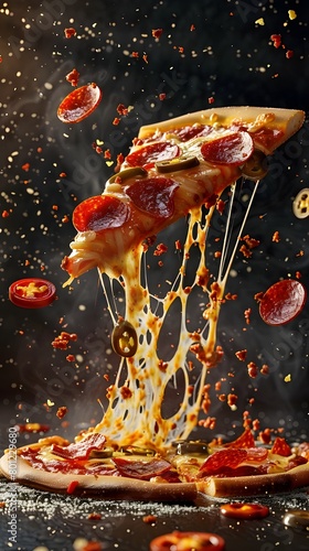 Playful Pepperoni Pizza Sli...