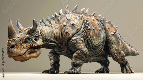 Euoplocephalus Fossil Reconstruction A D Rendering of Prehistoric Armored Herbivore © Sittichok