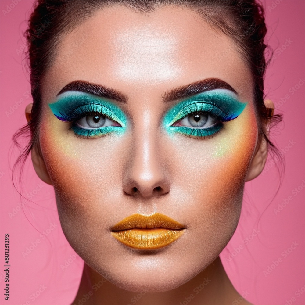 A beautiful face with perfect makeup A beautiful face with perfect makeup