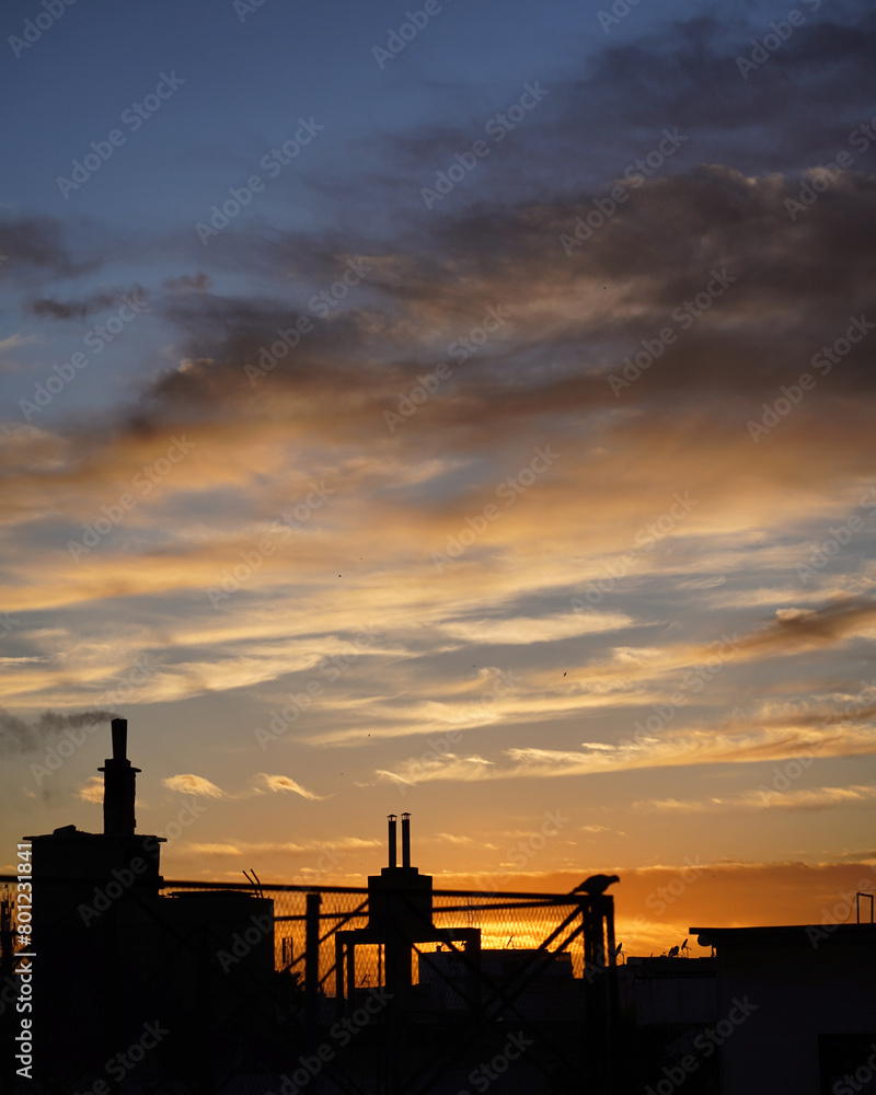 coucher de soleil, silhouette, ciel, soleil, coucher de soleil, silhouette, ciel, soleil,