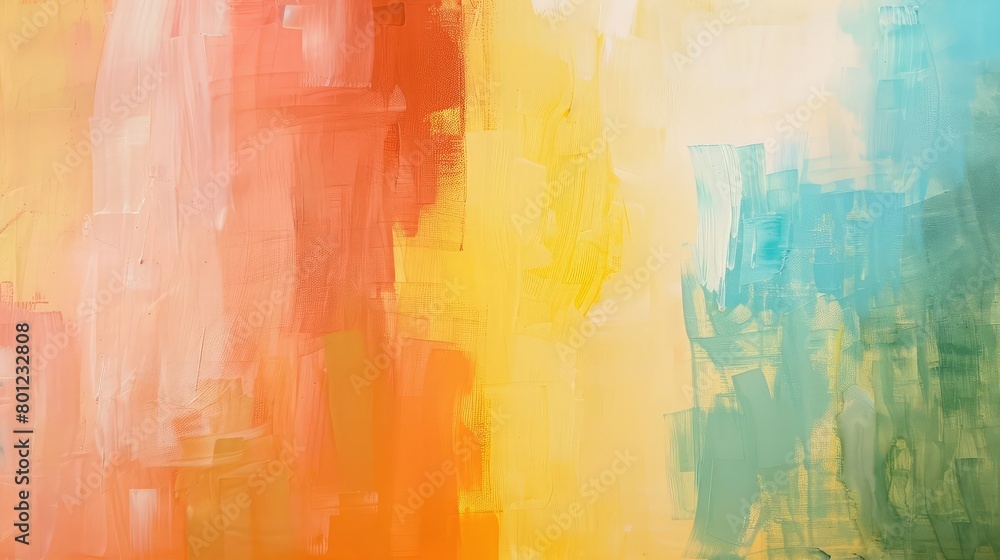 modern gardient abstract with various colors such as orange, light green, light blue, pink, brown, and yellow.