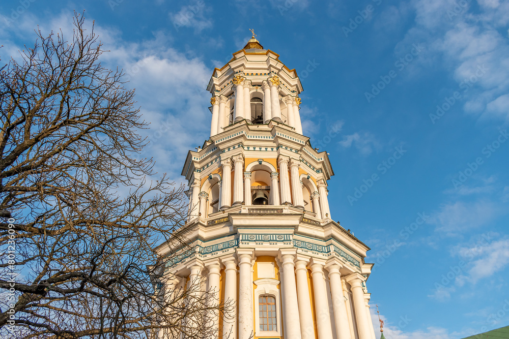 Great Lavra Belltower in Kiev Pechersk Lavra or the Kiev Monastery of the Caves in Kyiv, Ukraine.