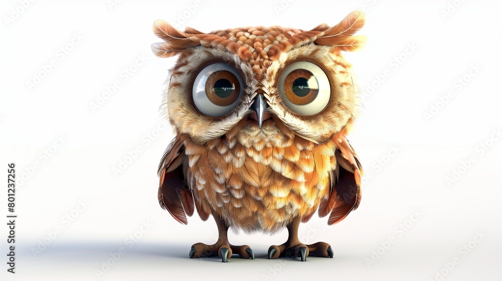 Naklejka premium owl on a white background