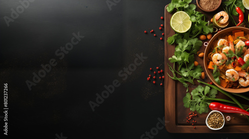 Thai Food with Isolated background for copy space