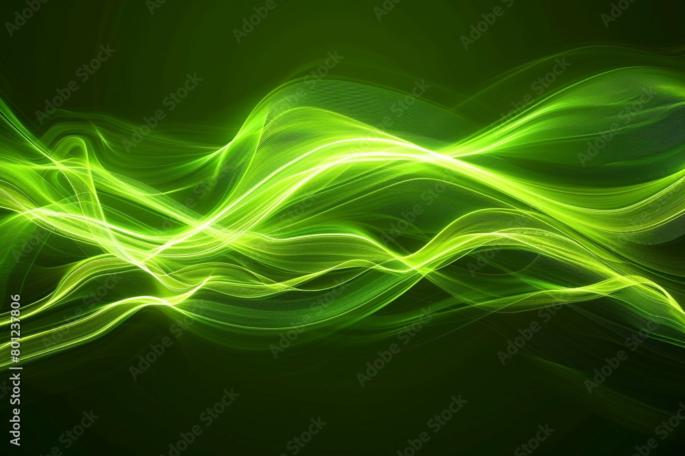 A neon green wave, bright and lively, sweeps across a dark green background, highlighting vitality and energy. A neon green wave, bright and lively, sweeps across a dark green background, highlighting vitality and energy.