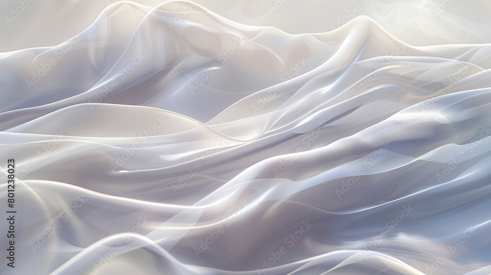 A pearl white wave, subtle and elegant, flowing softly over a contrasting background, depicted in ultra high-definition.