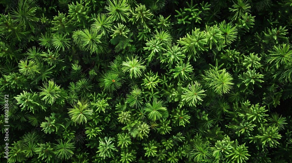 Top view of the beautiful pine forest Top view of the beautiful pine forest