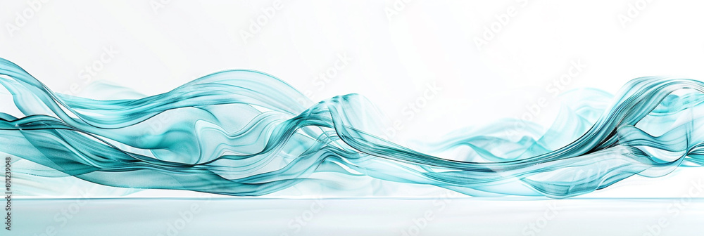 A shimmering aquamarine wave, cool and refreshing, undulating elegantly over a stark white backdrop, captured in a detailed ultra high-definition format. A shimmering aquamarine wave, cool and refreshing, undulating elegantly over a stark white backdrop, captured in a detailed ultra high-definition format.